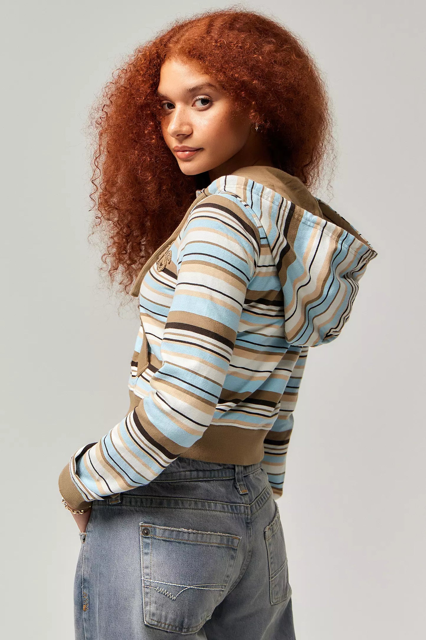 BDG Applique Stripe Zip-Up Baby Hoodie