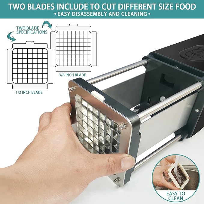 Electric French Fry Cutter, Sopito Stainless Steel Potato Cutter