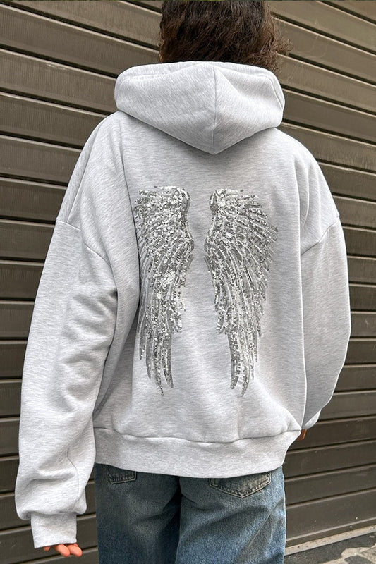 Wings Sequin Hoodie & Pant Set