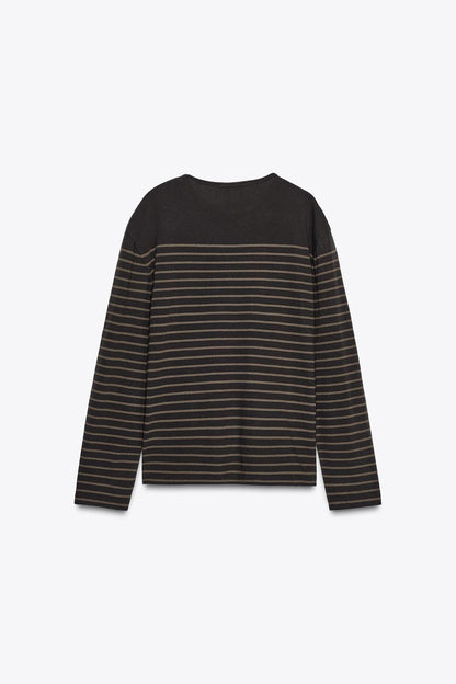STRIPED LONG SLEEVE T-SHIRT