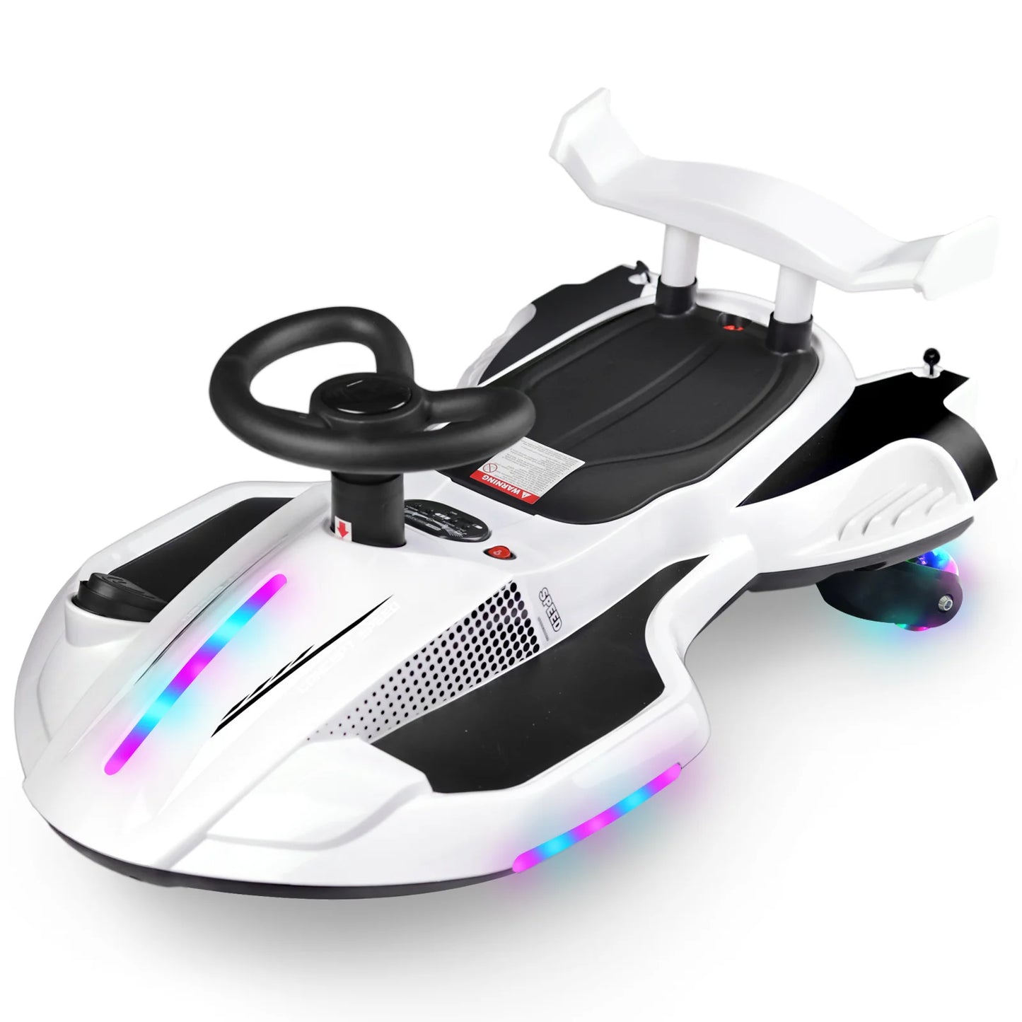 12V Go-Kart/Rocking Car 2-in-1 Kids Ride Toy – 360° Spinning Wheels