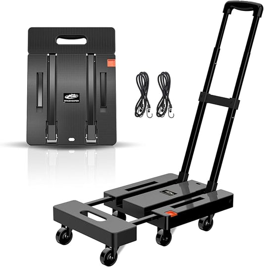 SPACEKEEPER Folding Trolley, 500-pound Heavy Duty Luggage Cart