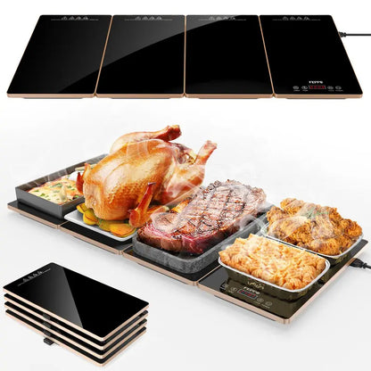 FEPPO Electric Heated Tray, 4-in-1 Meal Warmer