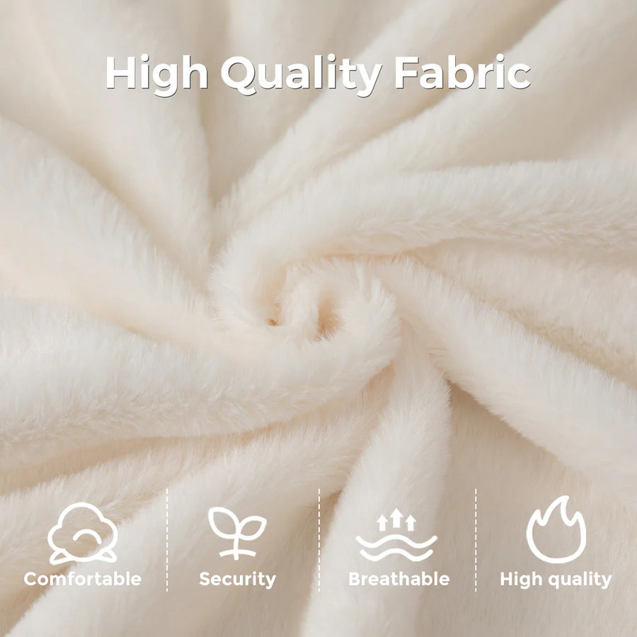 Floral-Shaped Faux Fur Bean Bag Sofa, Large Ultra-Soft Floor Chair for Living Room and Bedroom 9