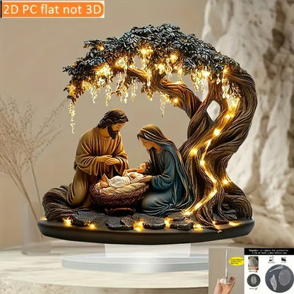 Newborn flat Christmas scene desktop decoration