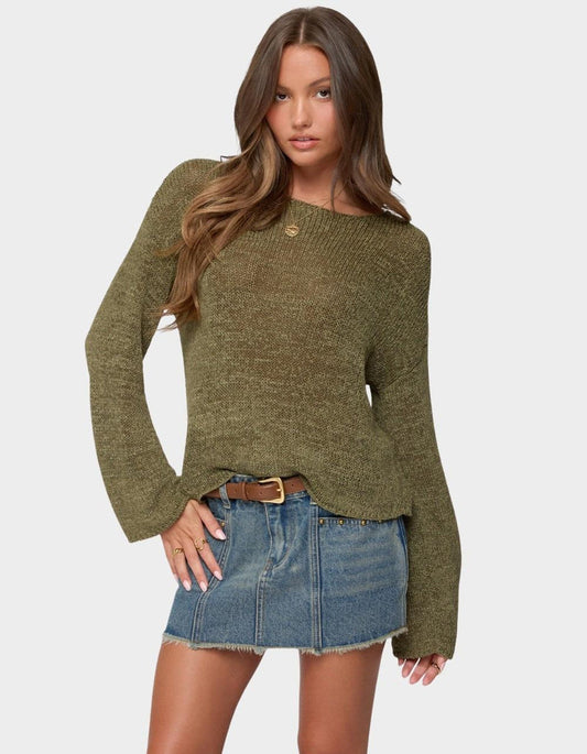Drop Shoulder Light Sweater