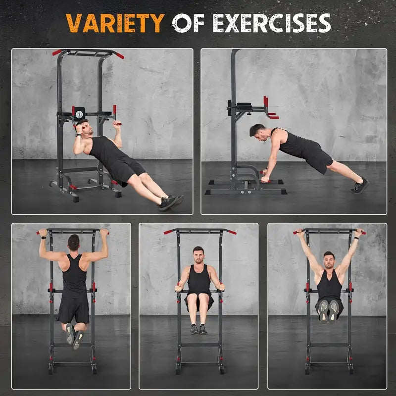 Nicole Ultimate Power 500lb Load-Bearing Adjustable Pull-Up Bar and Dip Station Home Gym Multifunctional Strength Training Station