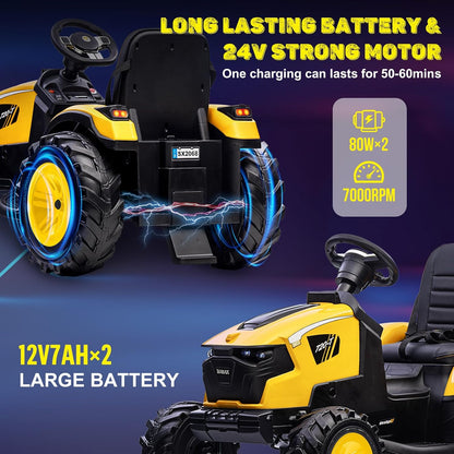 3-in-1 electric toy car for older children, 24V, suitable for older kids.