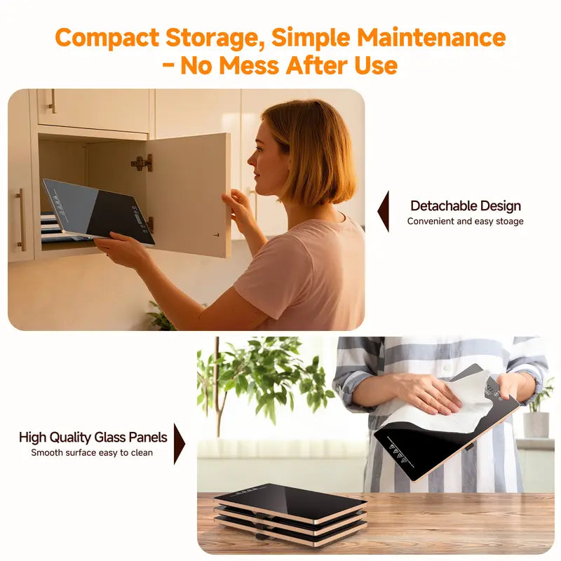 FEPPO Electric Heated Tray, 4-in-1 Meal Warmer