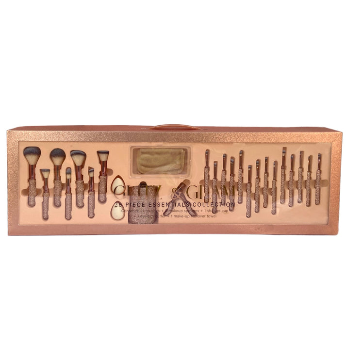 CHAMPAGNE 26pc Essentials Collection Brush Set