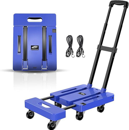 SPACEKEEPER Folding Trolley, 500-pound Heavy Duty Luggage Cart