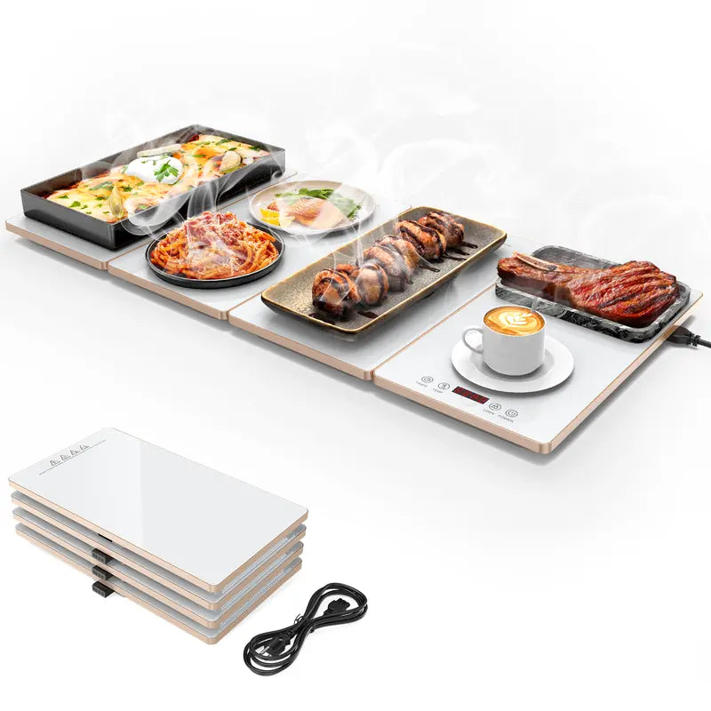 FEPPO Electric Heated Tray, 4-in-1 Meal Warmer