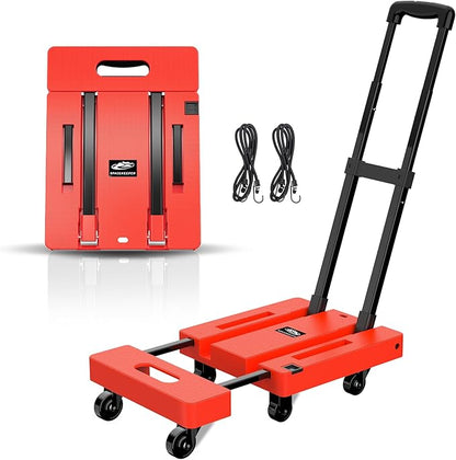 SPACEKEEPER Folding Trolley, 500-pound Heavy Duty Luggage Cart