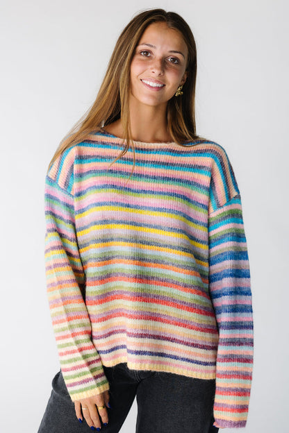 Dream On Striped Pullover Sweater
