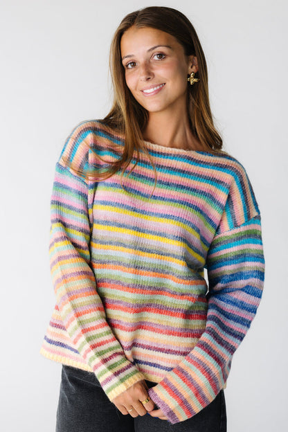 Dream On Striped Pullover Sweater