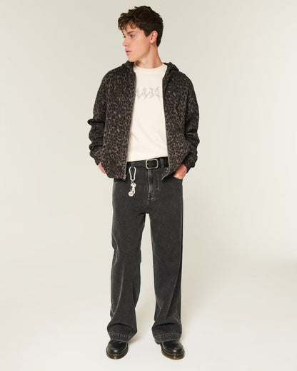 Unisex Boxy Leopard Hoodie & Pant Set