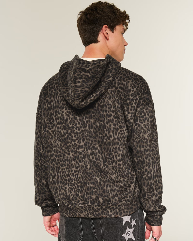 Unisex Boxy Leopard Hoodie & Pant Set