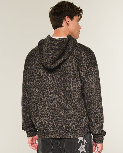 Unisex Boxy Leopard Hoodie & Pant Set