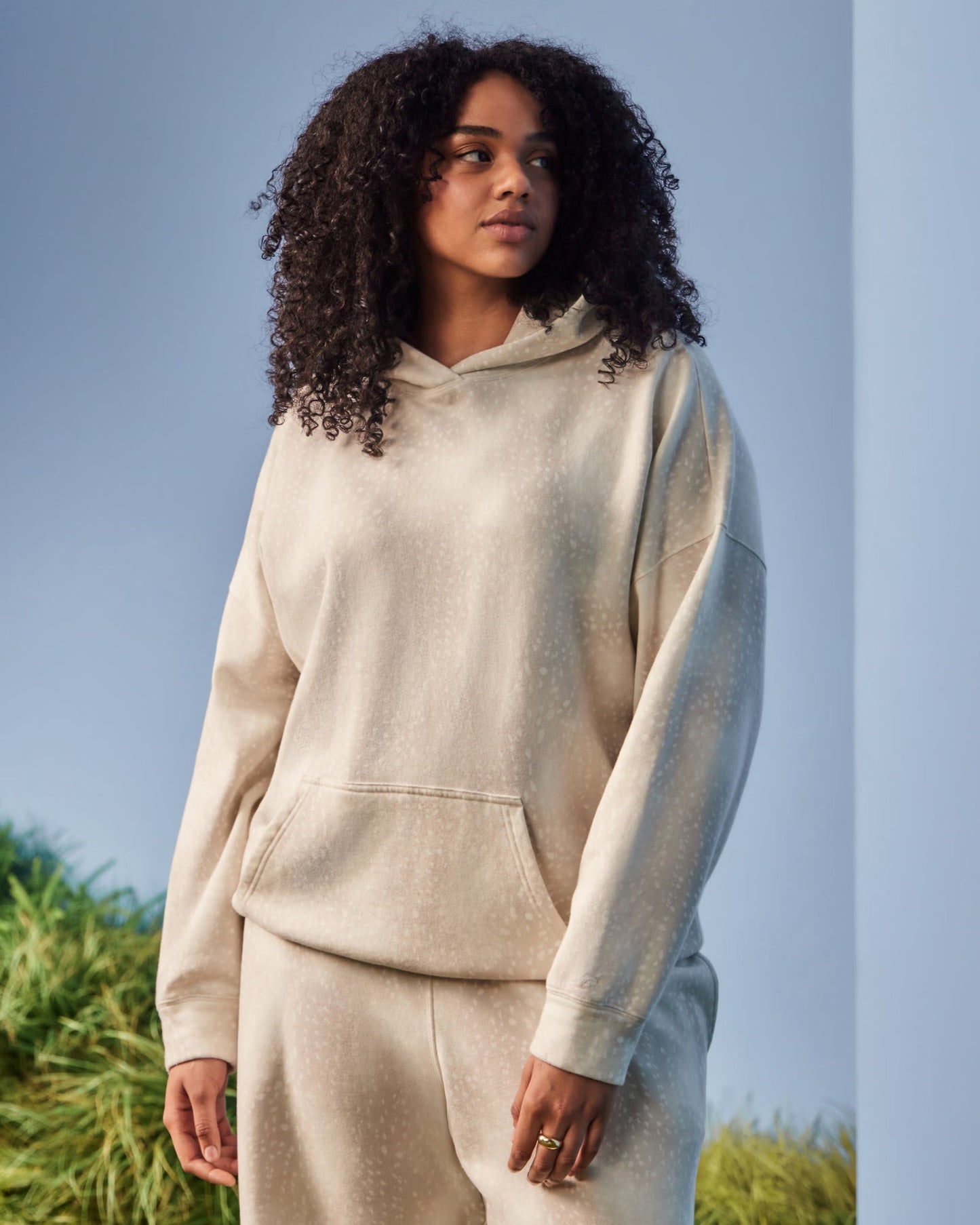 Oversized Doe Print Hoodie