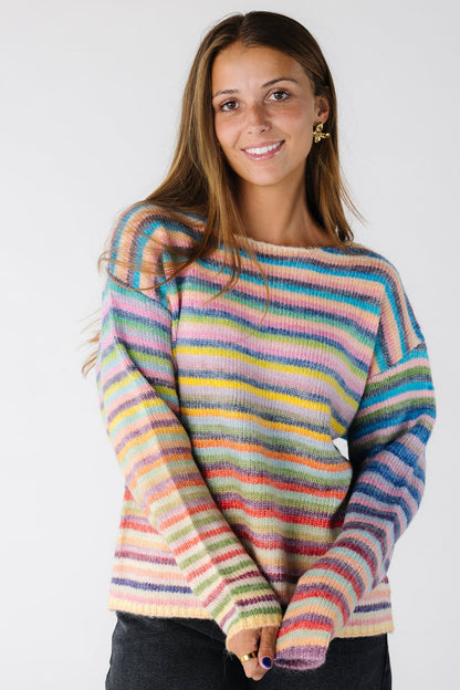 Dream On Striped Pullover Sweater