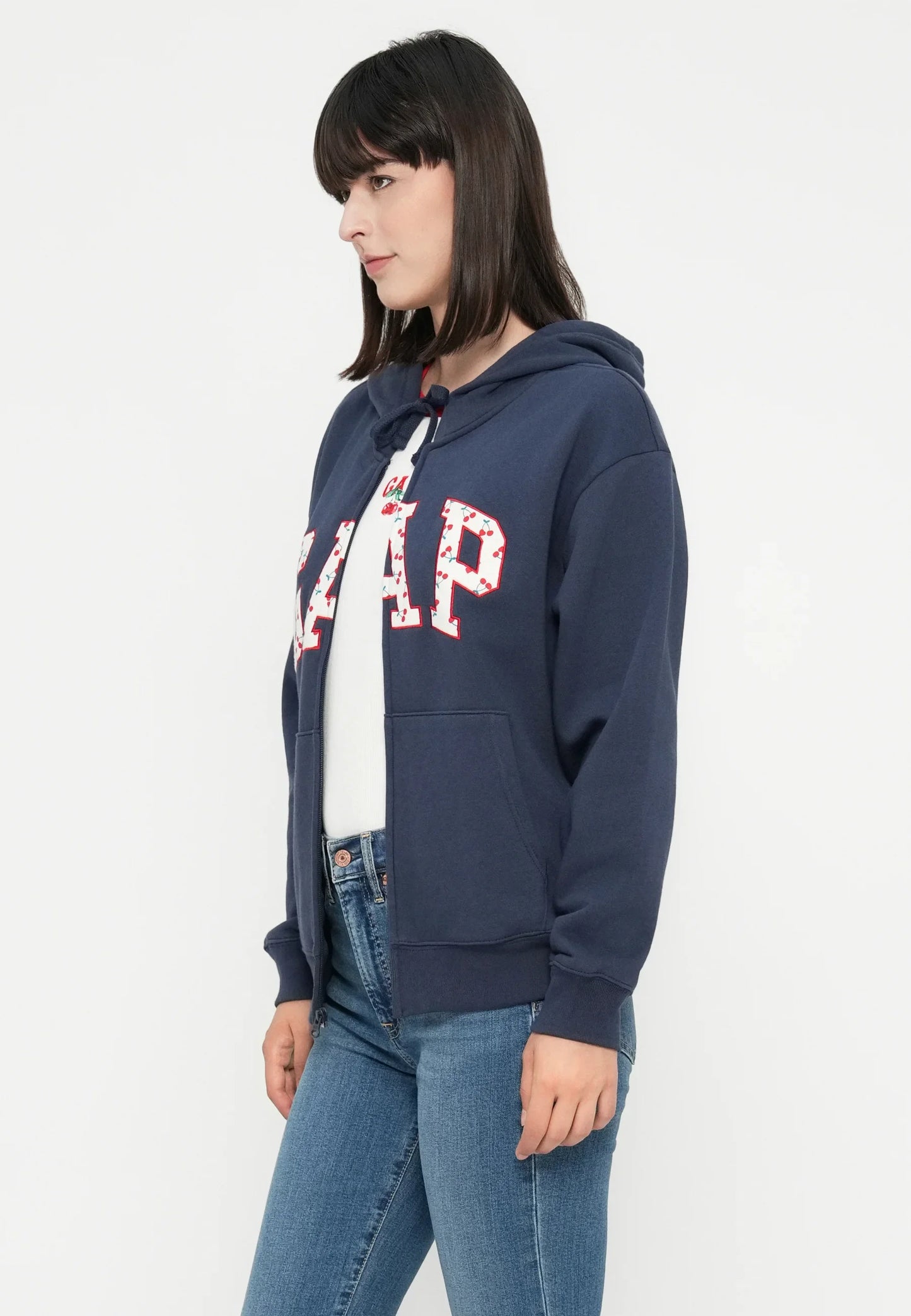 Relaxed Gap Logo Zip Hoodie